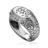 HaAri Silver Signet Snake Ring with Kabbalah Engravi... | Jewish Rings
