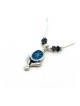 Michal Kirat Collier en argent avec perles de Lolite bleue... | Colliers en verre romain