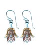 Silver Hamsa Earrings by Ester Shahaf | Earrings