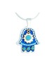 Blue Hamsa Pendant by Ester Shahaf | Hamsa Necklace