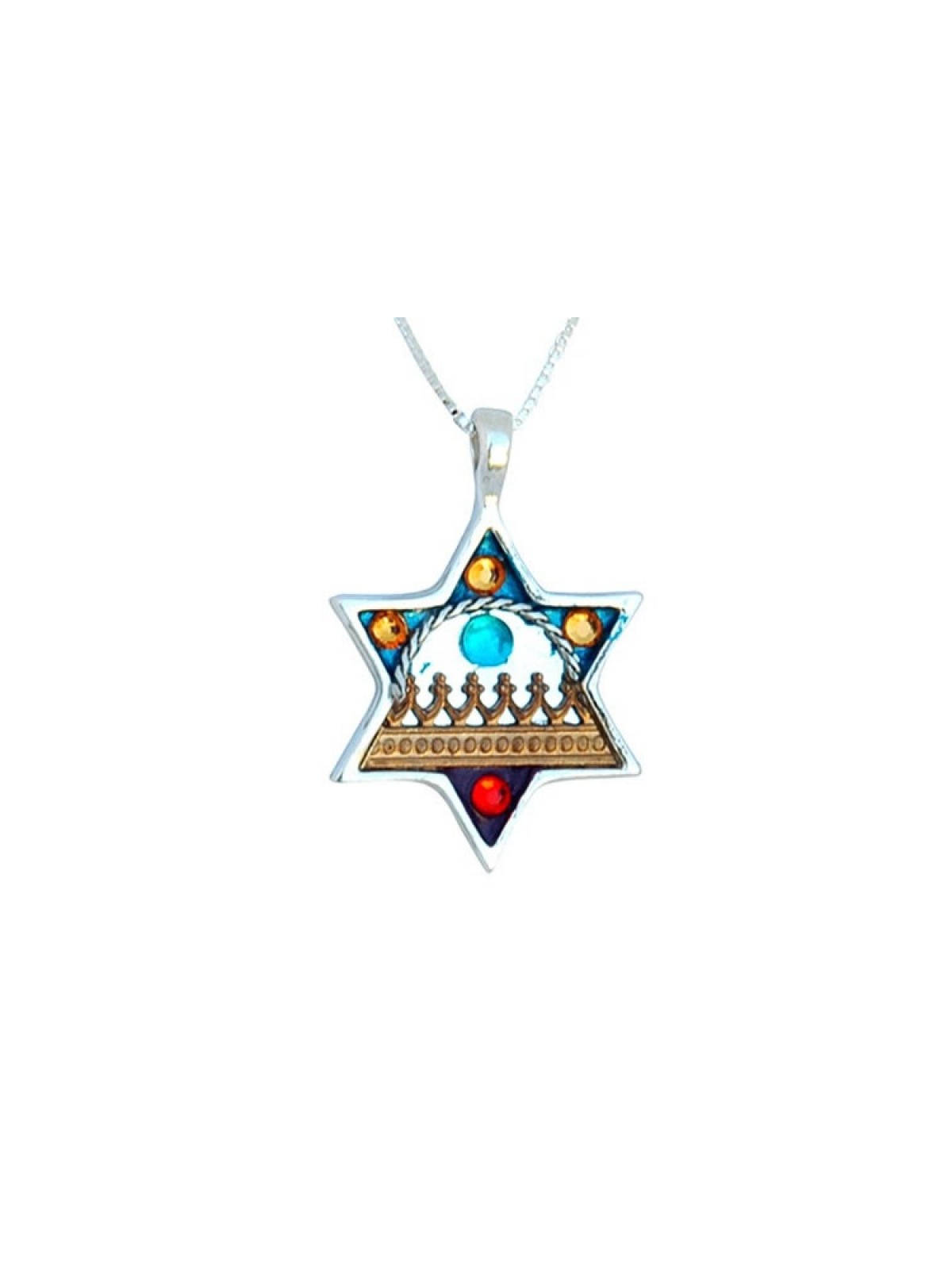 Star of David Necklace Against the Evi... | Necklaces by Esther Shahaf