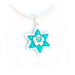 Silver Star of David Necklace in Light... | Necklaces by Esther Shahaf