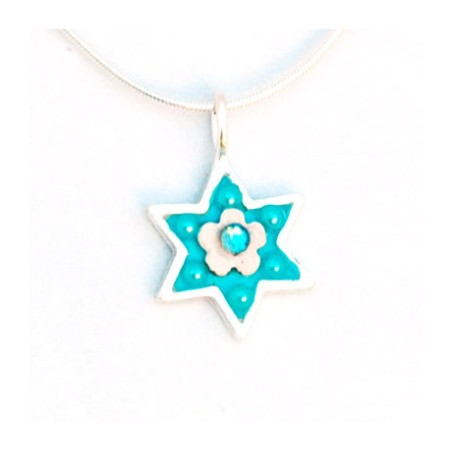 Silver Star of David Necklace in Light... | Necklaces by Esther Shahaf