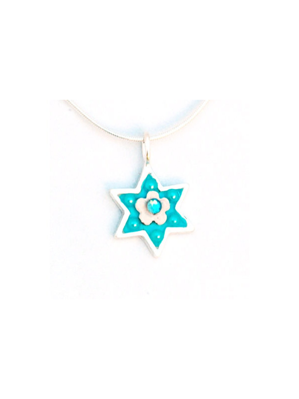 Silver Star of David Necklace in Light... | Necklaces by Esther Shahaf