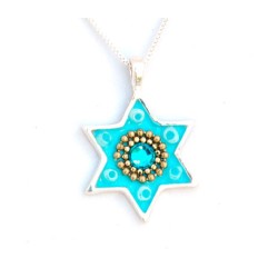 Bright Blue Silver Necklace by Ester S... | Necklaces by Esther Shahaf