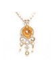 Collier de perles en argent avec pendentif par... | Colliers par Esther Shahaf