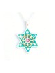 Green Gold Flower Star of David Neckla... | Necklaces by Esther Shahaf