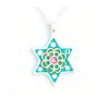 Green Gold Flower Star of David Neckla... | Necklaces by Esther Shahaf