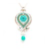 Turquoise Enamel Silver Necklace by Es... | Necklaces by Esther Shahaf