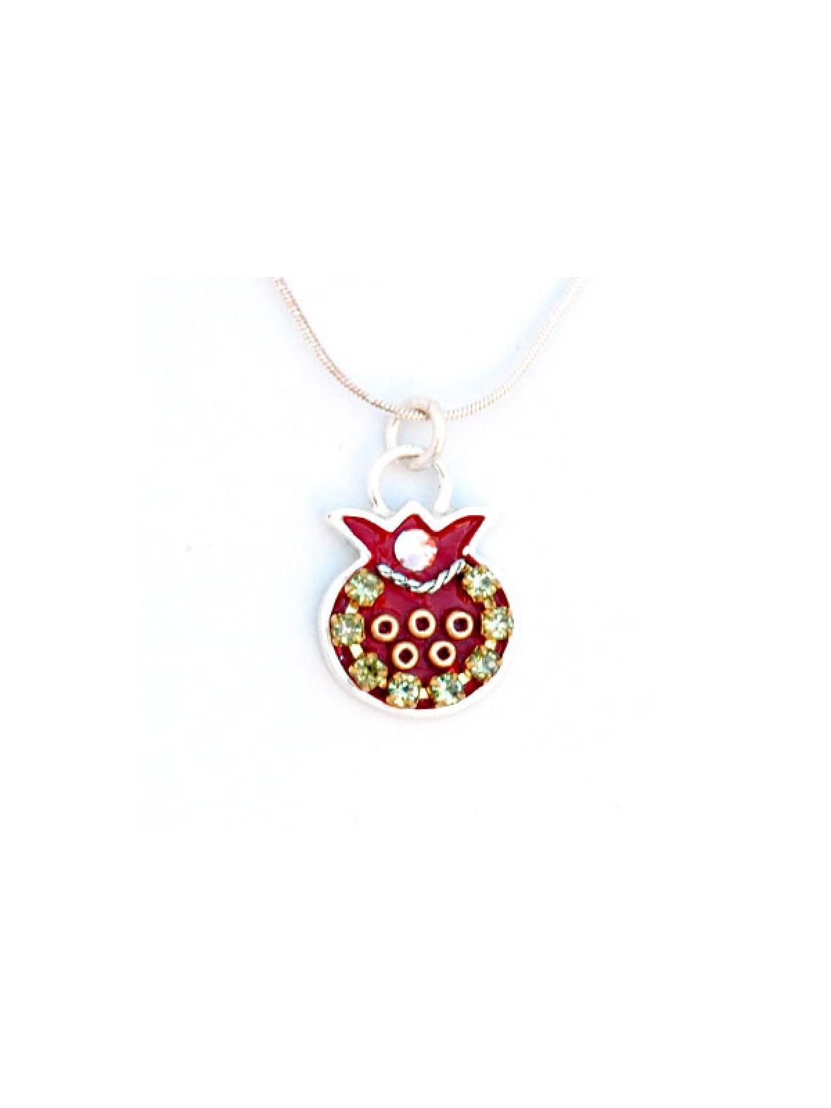Pomenagrate Necklace Pink by Ester Shahaf | Jewish Pendant