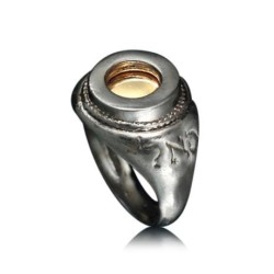 Bague Kabbale en argent et or HaAri pour Bounty et S... | Bijoux Kabbale