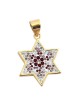Ruby and Zircon Star of David Pendant | Jewish Gift from Israel