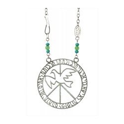 Shraga Landesman Isaiah Peace Prayer Bird in Fligh... | Jewish Pendant