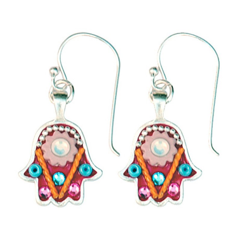 Ethnic Hamsa Earrings by Ester Shahaf | Earrings