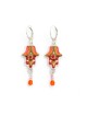 Shades of Orange Hamsa Earrings by Ester Shahaf | Earrings