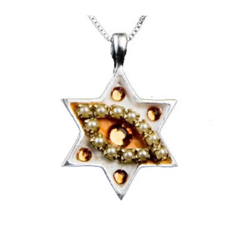 Star of David Pendant Against the Evil... | Necklaces by Esther Shahaf