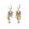 Leaf Beaded Earrings by Ester Shahaf | Earrings by Esther Shahaf