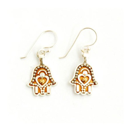 Hamsa Beadwork Earrings by Ester Shahaf | Earrings