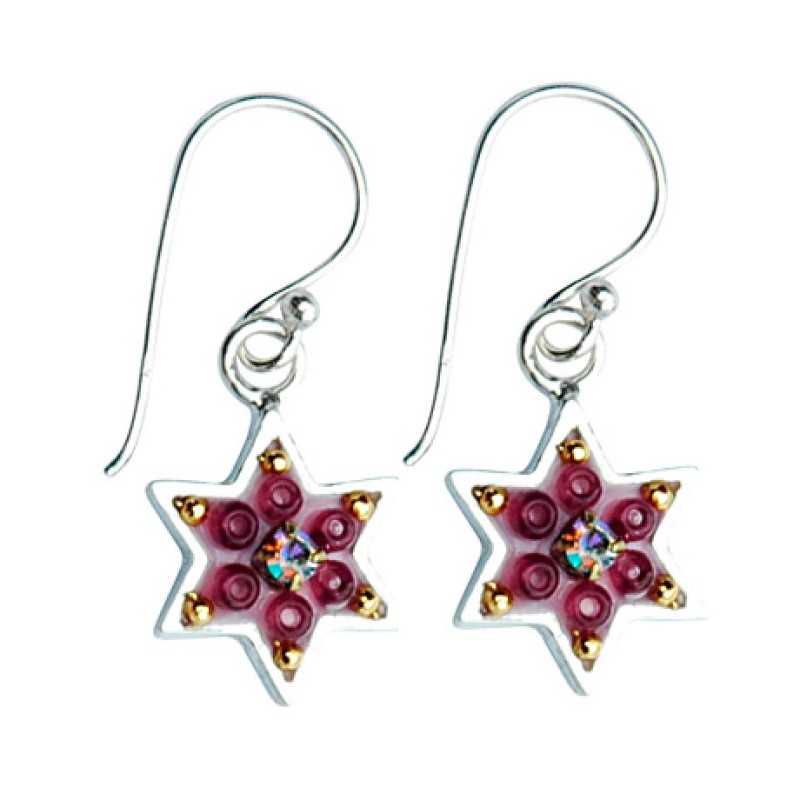 Funky Star of David Earrings by Ester Shahaf | Earrings