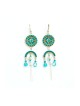 Turquoise Dangle Earrings by Ester Shahaf | Earrings by Esther Shahaf