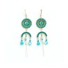 Turquoise Dangle Earrings by Ester Shahaf | Earrings by Esther Shahaf