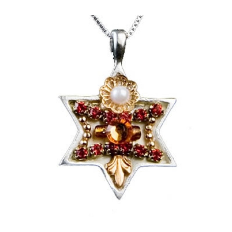 Decorative Star of David Necklace by E... | Necklaces by Esther Shahaf