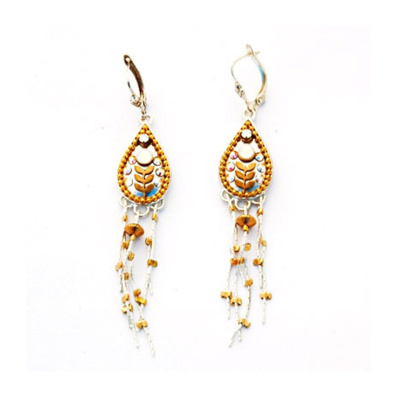 Delicate Oriental Earrings by Ester Shahaf | Earrings by Esther Shahaf