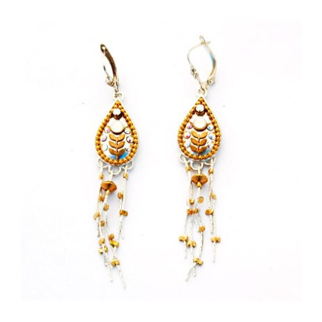 Delicate Oriental Earrings by Ester Shahaf | Earrings by Esther Shahaf