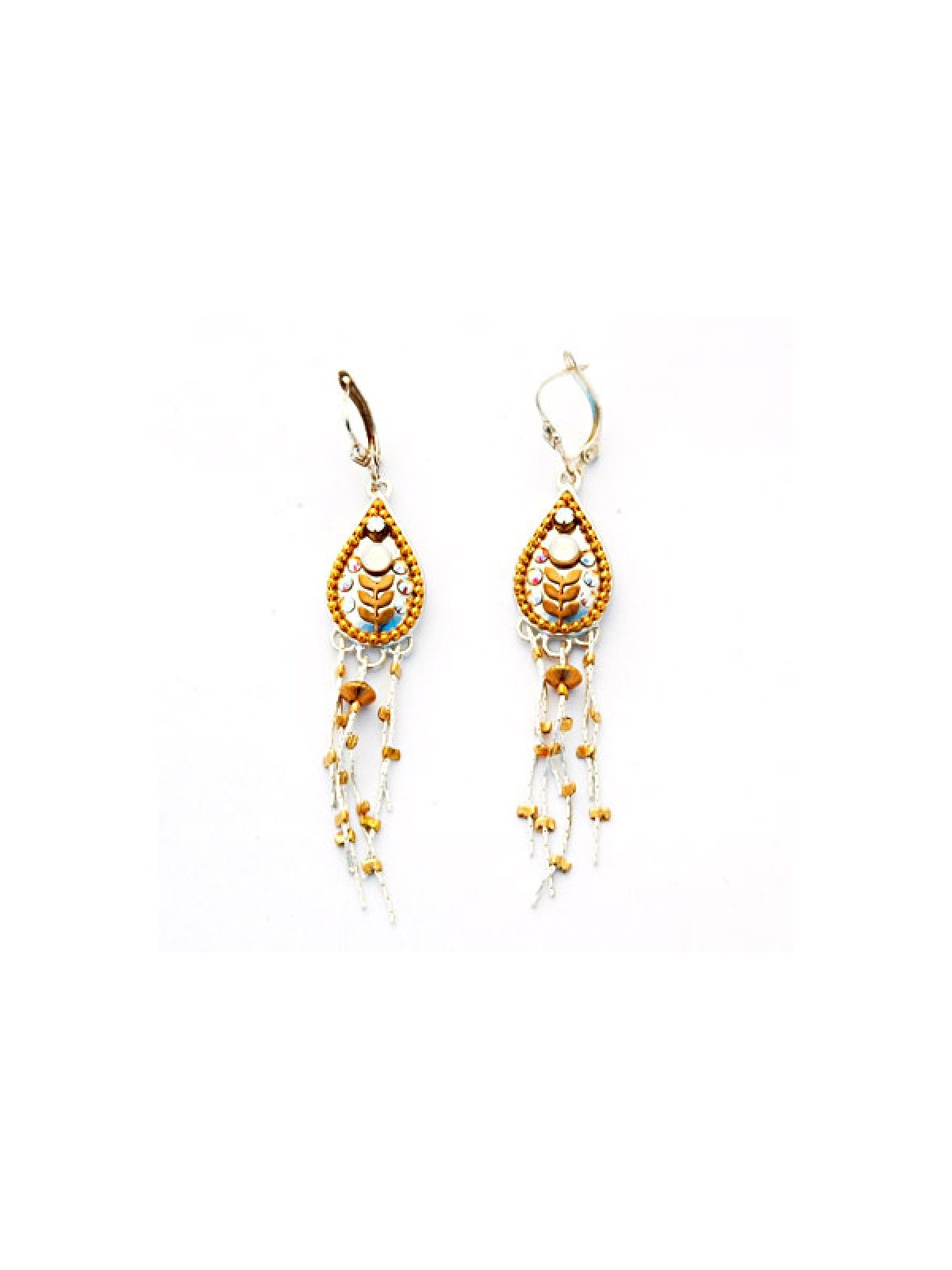 Delicate Oriental Earrings by Ester Shahaf | Earrings by Esther Shahaf