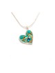 Heart Necklace in Turquoise by Ester S... | Necklaces by Esther Shahaf
