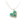 Heart Necklace in Turquoise by Ester S... | Necklaces by Esther Shahaf