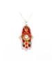 Ruby Red Hamsa Necklace by Ester Shahaf | Hamsa Necklace