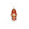 Ruby Red Hamsa Necklace by Ester Shahaf | Hamsa Necklace