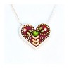 Maroon Heart Necklace in Silver Shahaf | Necklaces by Esther Shahaf