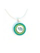 Silver Chai Necklace in Green by Ester ... | Chai Necklaces & Pendants