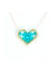 Silver Heart Necklace in Turquoise by ... | Necklaces by Esther Shahaf