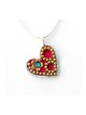Red Heart in Silver by Ester Shahaf | Necklaces by Esther Shahaf