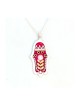 Red Flower Hamsa Necklace by Ester Shahaf | Hamsa Necklace