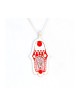 Ravishing Red Silver Hamsa Necklace by Ester Shahaf | Hamsa Necklace