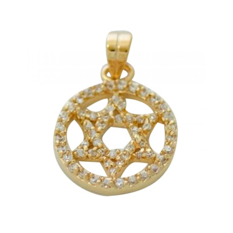 Circle Star of David Pendant | Necklaces & Pendants by M Judaica