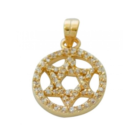 Circle Star of David Pendant | Necklaces & Pendants by M Judaica