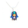 Blue Gold Hamsa Necklace by Ester Shahaf | Hamsa Necklace