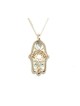 Silver Hamsa Pendant and Chain by Ester Shahaf | Hamsa Necklace