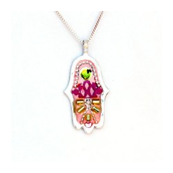 Spring Design Hamsa Necklace by Ester Shahaf | Hamsa Necklace