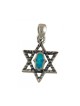 Silver and Opal Hamsa Star of David Pendant | Jewish Gift from Israel