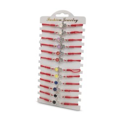 Good Luck Red Cord Bracelets Decorative Silver Ham... | Bracelet Packs