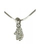 Hamsa Rhodium Necklace with white stones | Hamsa Necklace