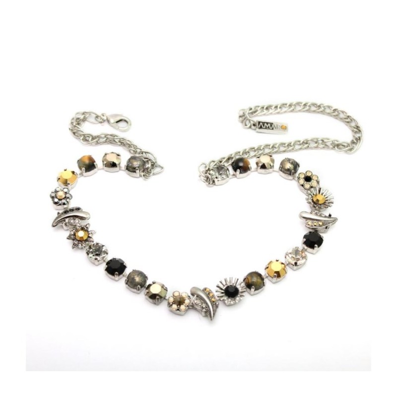 Amaro Handmade Silver Necklace Black and Gold ... | Necklaces by Amaro