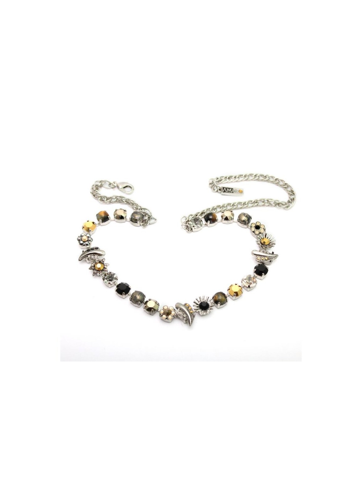 Amaro Handmade Silver Necklace Black and Gold ... | Necklaces by Amaro