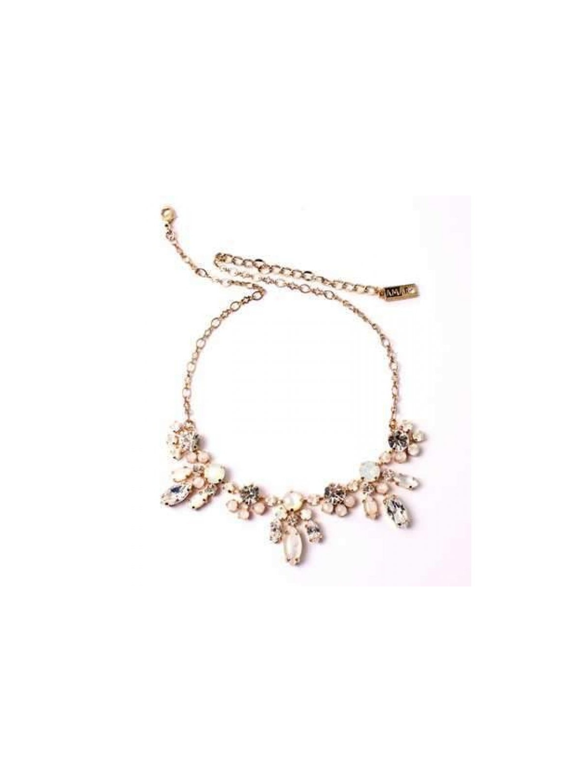 Amaro Handmade Necklace Drop Pearls and Crysta... | Necklaces by Amaro